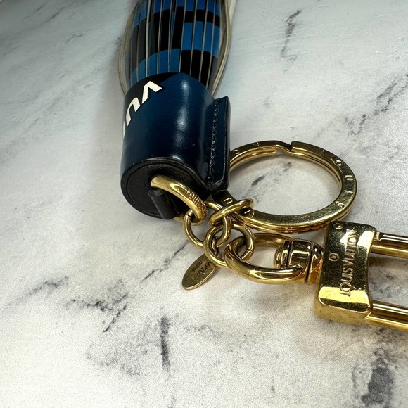 Louis Vuitton Race Collection Leather Tassel Bag Charm Key Holder key chain LV - Picture 6 of 13